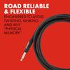 Fender Professional Series Instrument Cable 15ft / 4.5m Straight To Angle Black Nickel Plated 1/4 Inch 22AWG Guitar Bass