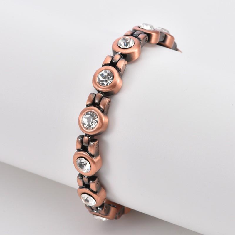 Copper Geometric Bracelet Men Women Vintage Style Anti-Fatigue Fashion Jewelry