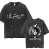 Rapper Lil Peep Hellboy T-shirt Lavata Uomo Donna Hip Hop Harajuku YK T-shirt Casual Ampia Cotone Magliette Estive Streetwear Maschio