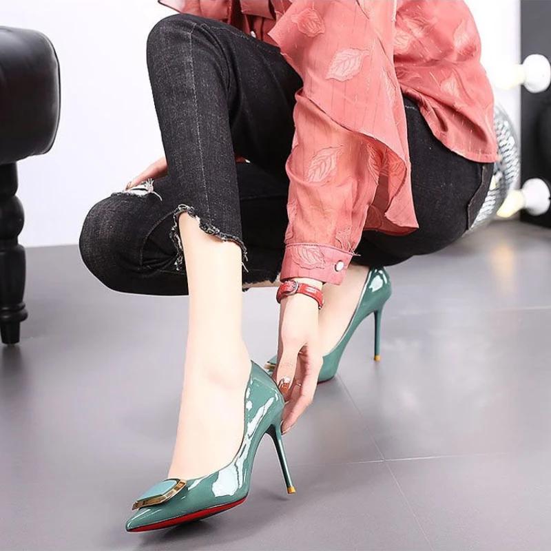 Fashion Shoes for Women Stripper Black Pointed Toe Stilito Quick Delivery Summer 2025 Luxury Brand Slip On Stylish Wholesale Woman Pumps