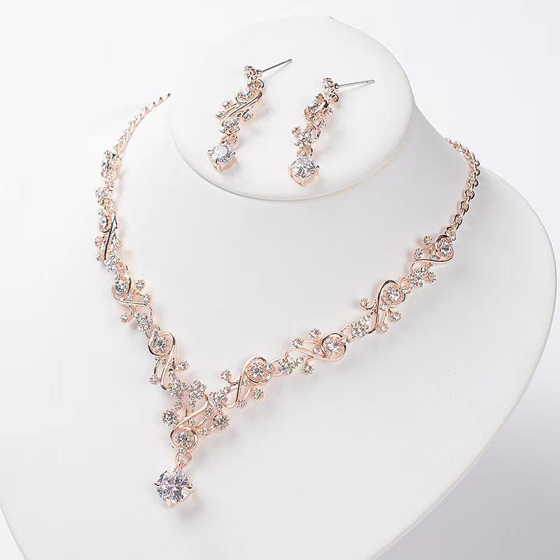 Bridal Jewelry Set: Necklace & Earrings for Wedding or Party