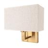 Stylish Linen Shade Wall Lamp Gold AC 85-265V Wall Light Hardwired E26 E27 Holder Night Light Fixture Bedroom