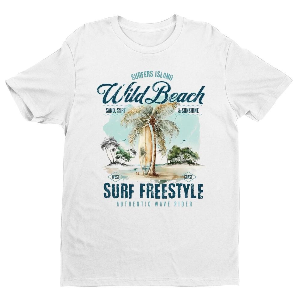 

Футболка серфера, Футболка с тропическим пляжем, Летняя футболка с графикой, Футболка для серфинга XL