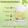 INJA Wellness Veg Collagen Supplement Powder 100% Vegetarian, No Added Sugar, Improves Skin and Hair Health, Green Apple Flavour, 150g