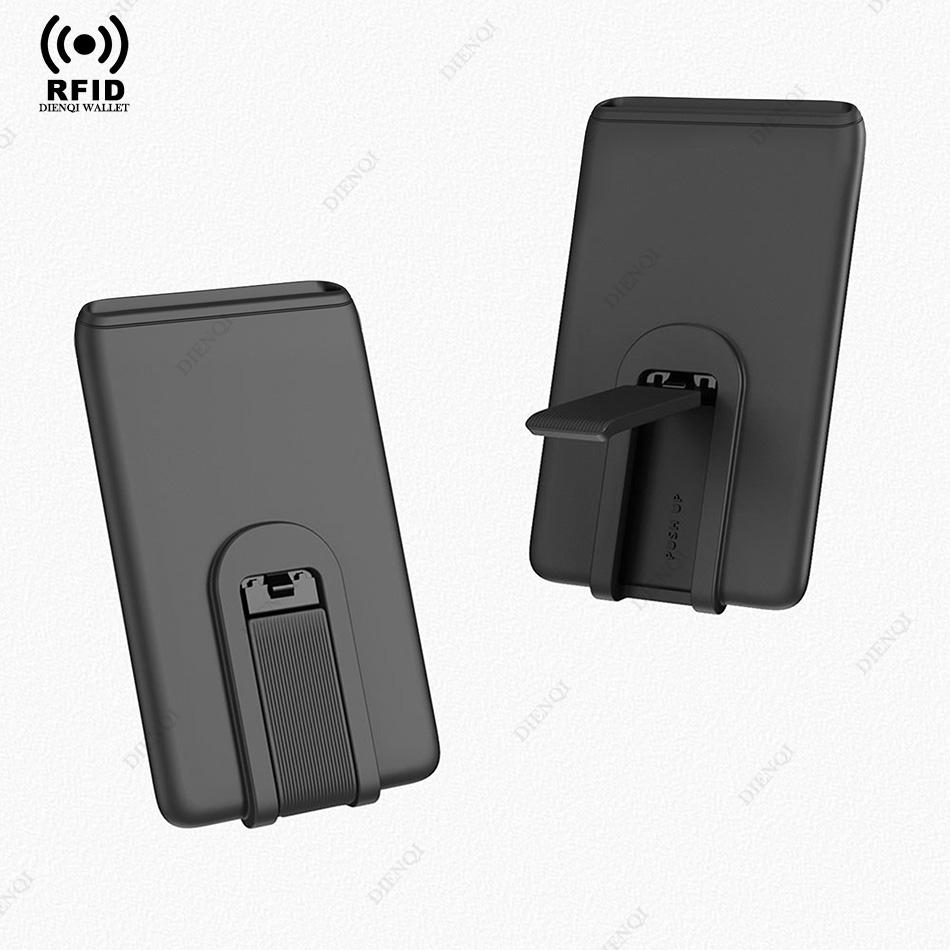 DIENQI Silicone Phone Card Holder Mobile Cell Phone Stand Credit Cardholder Adhesive Sticker Pocket for Iphone Samsung