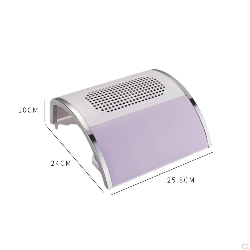 80W Nail Dust Collector Powerful Low Noise Electric for Manicure Home Salon Purple