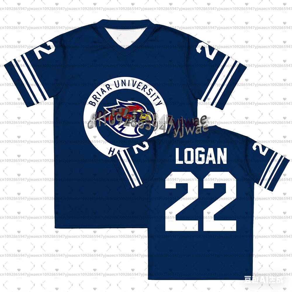 Women Off Campus Briar University Jersey Graham 44 22 DI LAURENTIS 66 Tucker46 T-shirt V-neck Short Sleeve Men Tees 3D Print