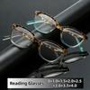 Classic Square Large Frame Reading Glasses Trendy and Elegant Retro Tortoiseshell Frame Blue Light Blocking Eyeglasses 0 TO +4.0