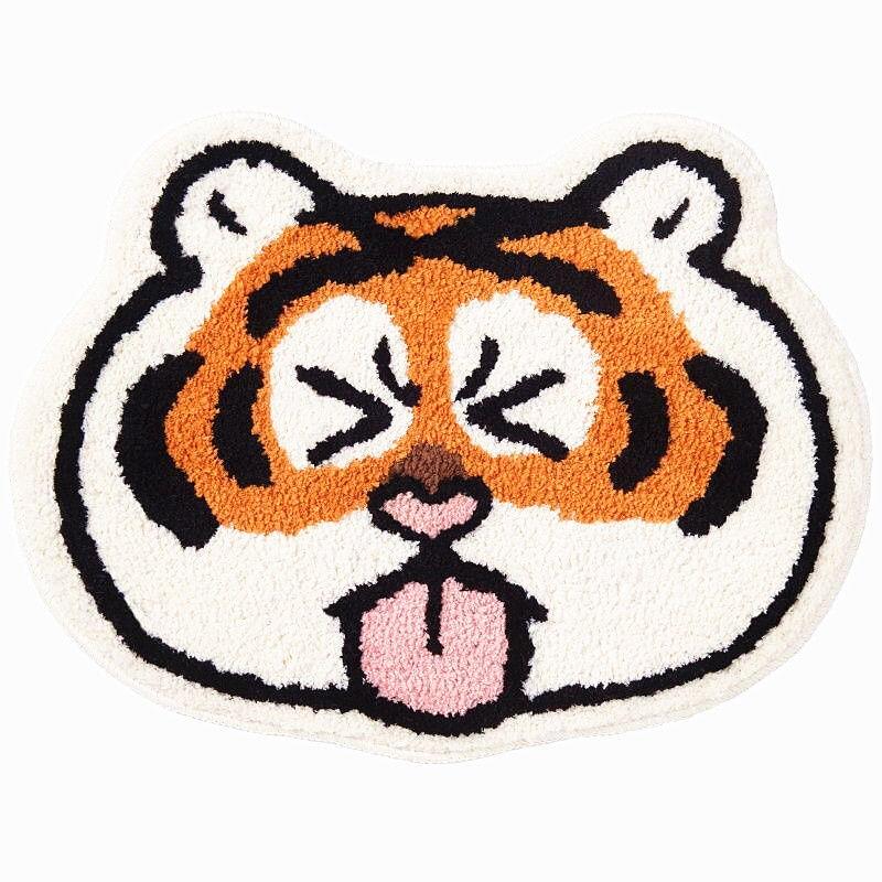 Imitace kašmíru tlustý tygr podložka na podlahu kreslená speciálně tvarovaná podložka na podlahu savá koupelnová podložka rohožka ke vstupním dveřím