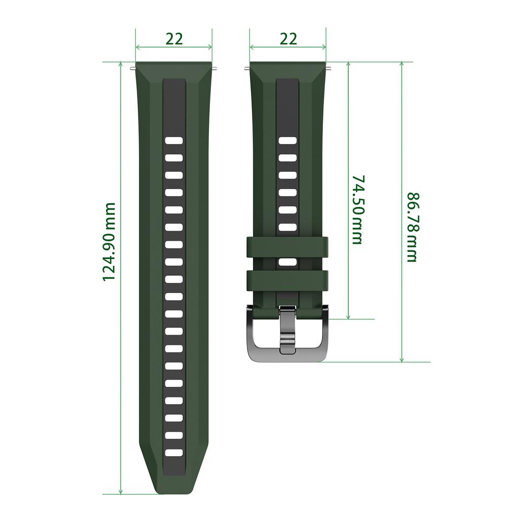 22mm Two-tone Silicone Watch Starp For Huawei Watch GT 6 Pro 6 5Pro 5 46mm/Ultimate 2/5 46mm 4 3Pro Replacement Watch Band