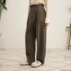 LESS 2025 Winter Casual Wool Blend Straight-Leg Trousers