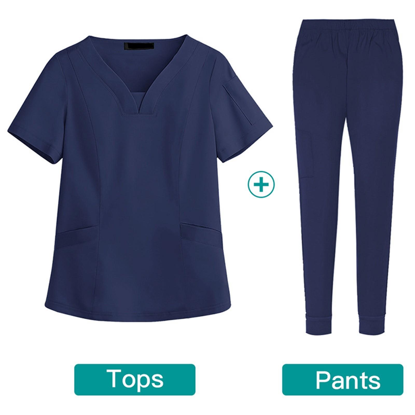 

Women s Set V-neck Two-piece Wash Clothes Set Elastic Quick-drying Clothes M Темно-синій
