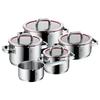 Casserole - WMF - Function 4 - 5 Pièces - Couvercle En Verre - Acier Inoxydable Cromargan 18/10