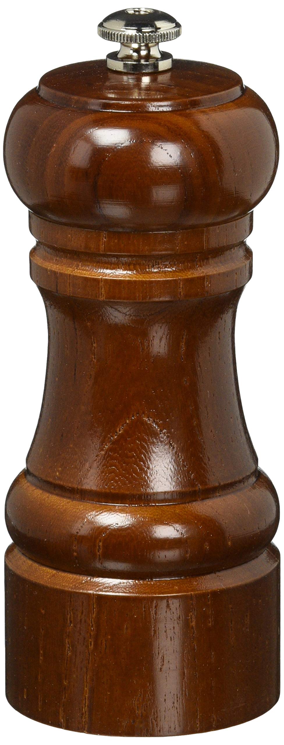 

IKEDA Pepper Mill Keyaki Wood Iron Brass PPP07 4101, Body, Fittings, Knob, Japan,