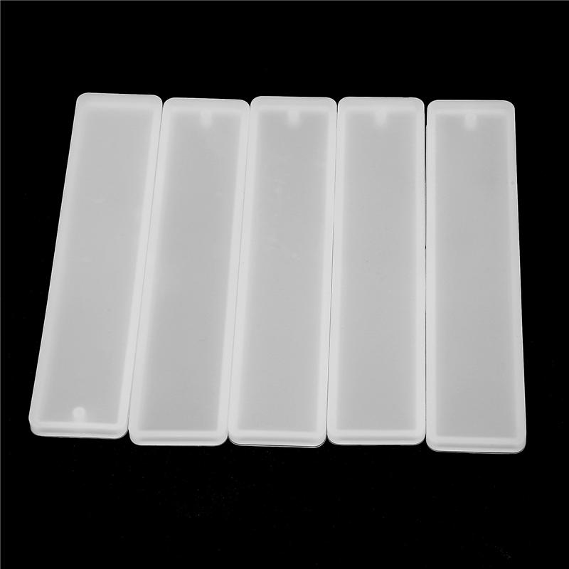 60 Pcs Rectangle Silicone Bookmark Mold DIY Bookmark Mould Making Epoxy Resin Jewelry