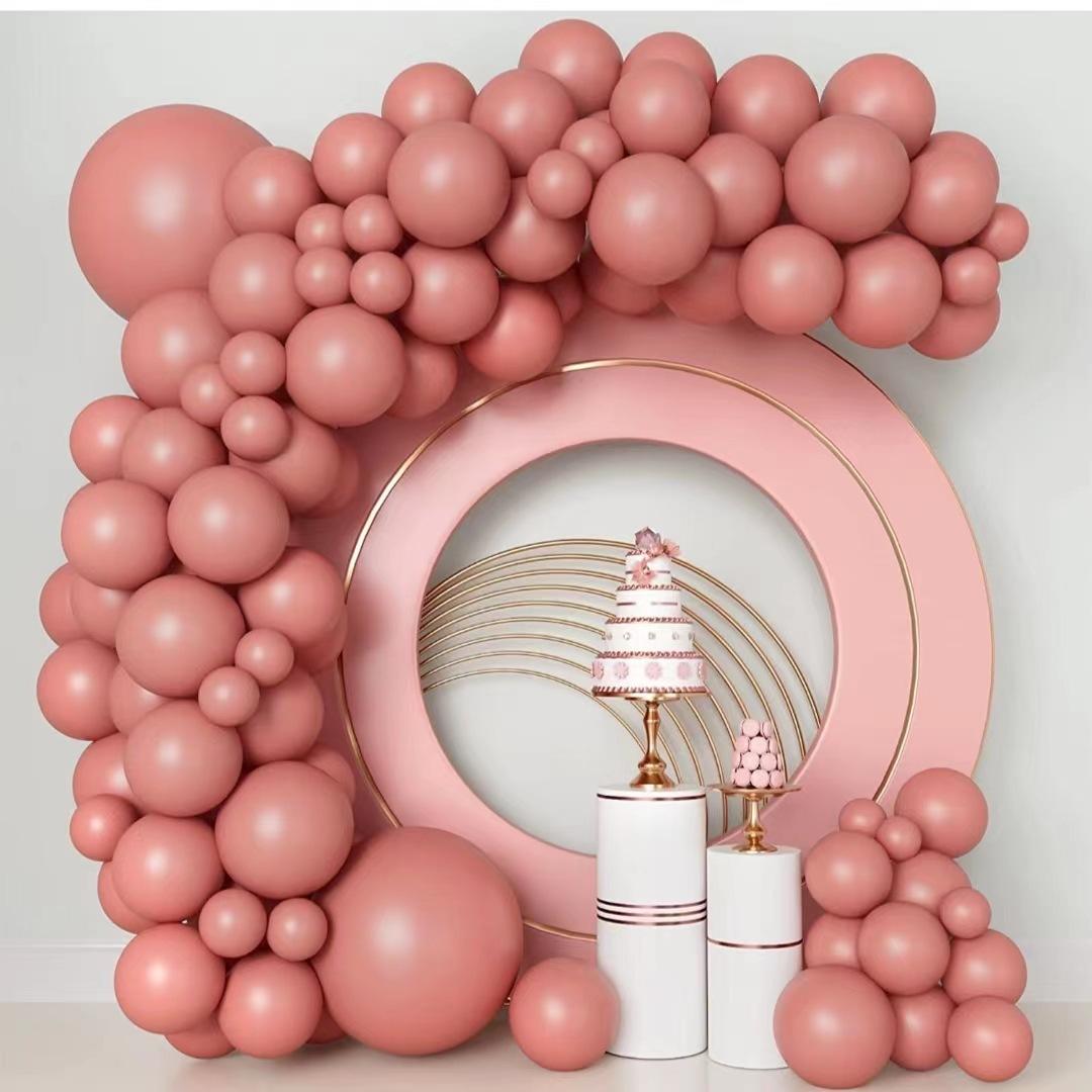 

Solid Color Balloon Set Macaron Matte Balloon Wreath Birthday Party Wedding Decoration Balloon Chain Style 1