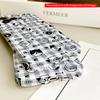 Whimsical Cat Faces On Gingham Background Phone Case All Inclusive Film Hard Phone Case, Compatible with iPhone 18 Pro Max 17 16 15 14 13 12 11