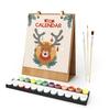 2026 Desk Calendar Water-Resistant Multipurpose Monthly Desk Calendar with Pre-Printed Canvas Paints DIY Art Supplies