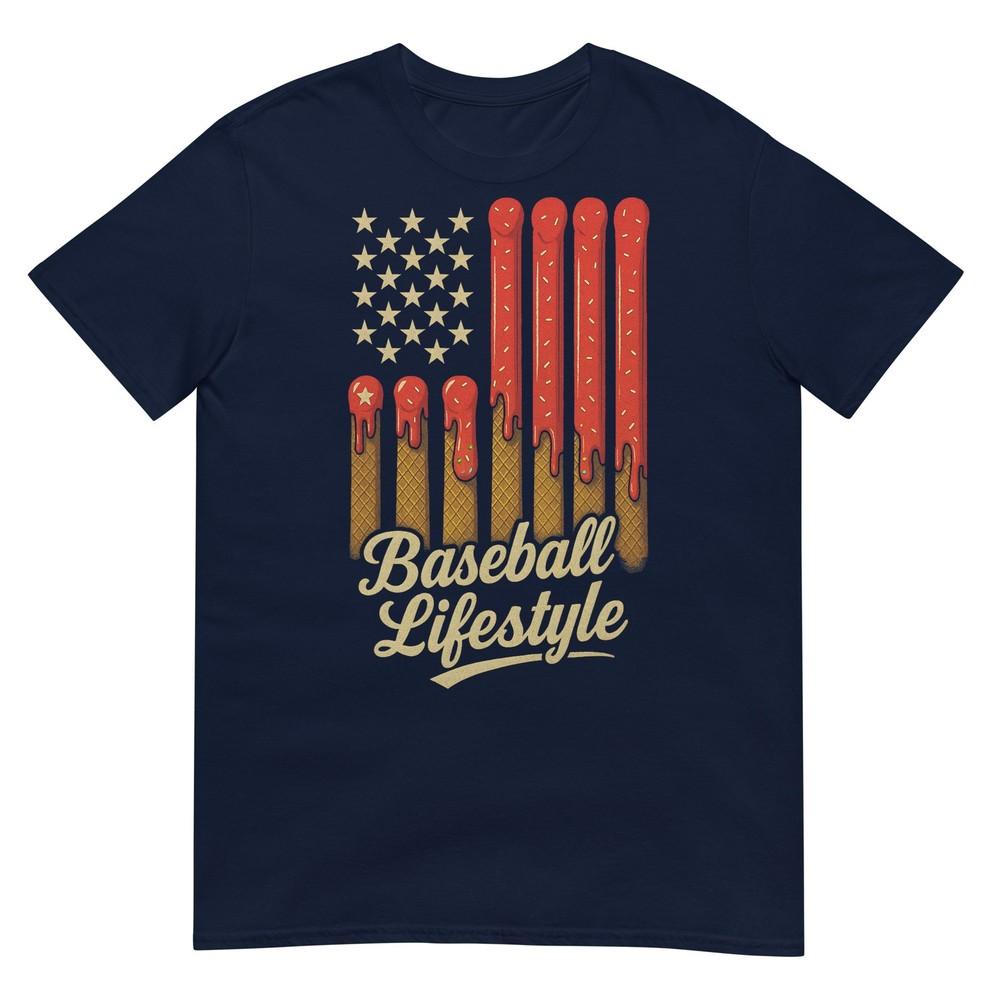 Baseball Life Style Apparel Youth Baseball Drip Ice Cream TShirt S