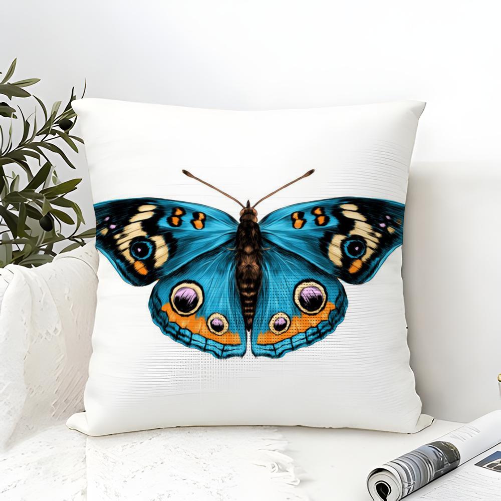 Naturally Beautiful and Elegant Butterflies Pillow Case Linen Pillow Case Sofa Home Decor Cushion Cover Cushion Cove