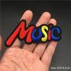 Flame Guitar Rock Embroidered Patches On Clothes Music Disco Headset Dj Punk Stripes Iron On Patches For Clothing Diy Appliques