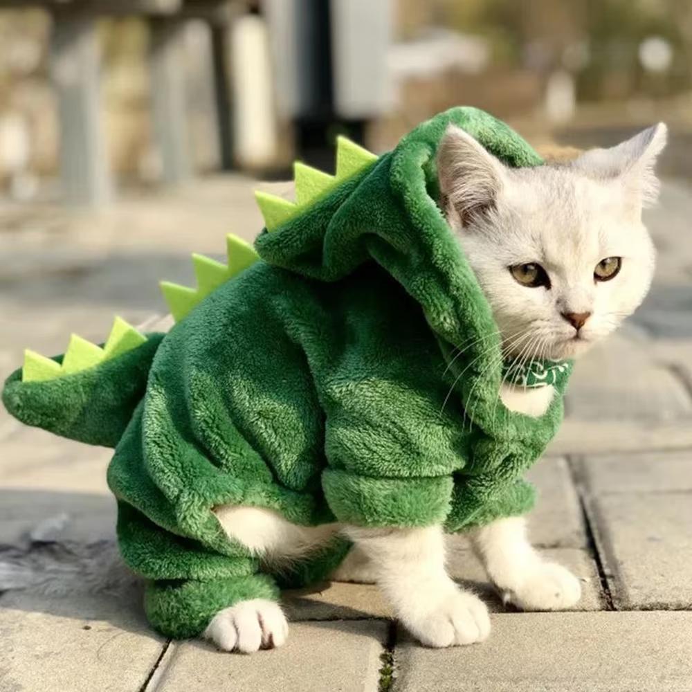 

Small And Medium-Sized Dog, Dog, Cat, Pet Supplies, Clothing, Autumn And Winter Cotton Clothes, Transformation Clothes XS（old） зелёный