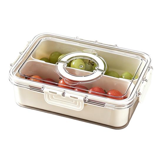 

Food Storage Box with Lid And Handle Transparent Snack Organizer Moisture-proof Kitchen Container for Nuts Candies Biscuits Dried Fruits M A