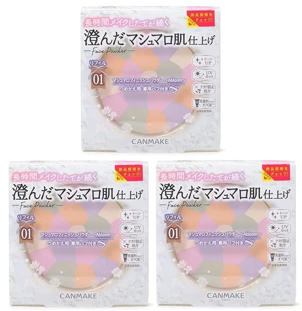 Of Canmake Marshmallow Finish Powder Refill 01 Dearest Bouquet Face Powder Refill [Set 3] ~Abloom~ 4.0g