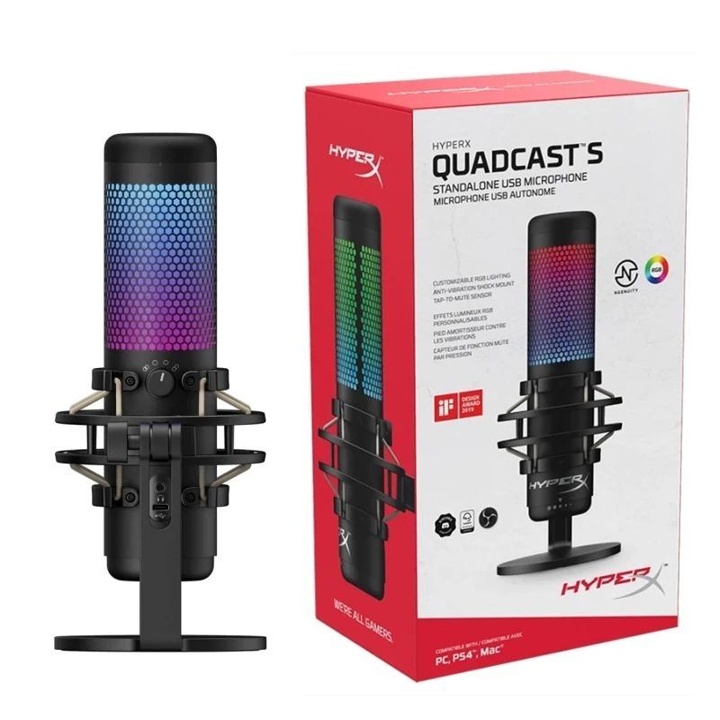 HyperX QuadCast / SoloCast USB Condenser Gaming Microphone Anti-Vibration Shock Mount Four Polar Patterns For PC PS4 PS5 and Mac