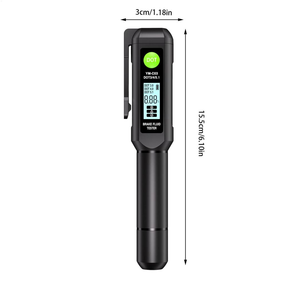 Brake Fluid Moisture Tester Auto Brake Diagnostic Checker Tool Digital Display Buzzer Alarm Precise Detector For Automotive Road