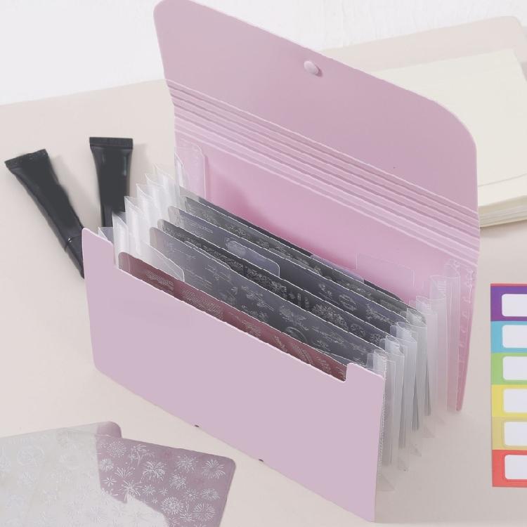 Nail Art Template Plate Storage Book Holds 20 Slot Stamping Plates Compact Design for Salon Professional Studio