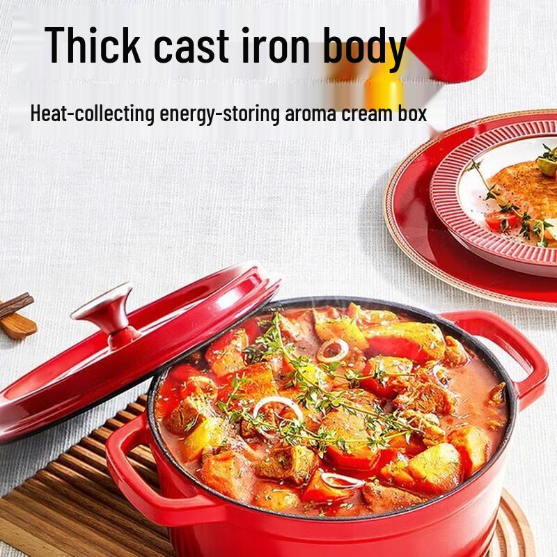 COOKER KING 22cm Enamel Cast Iron Pot