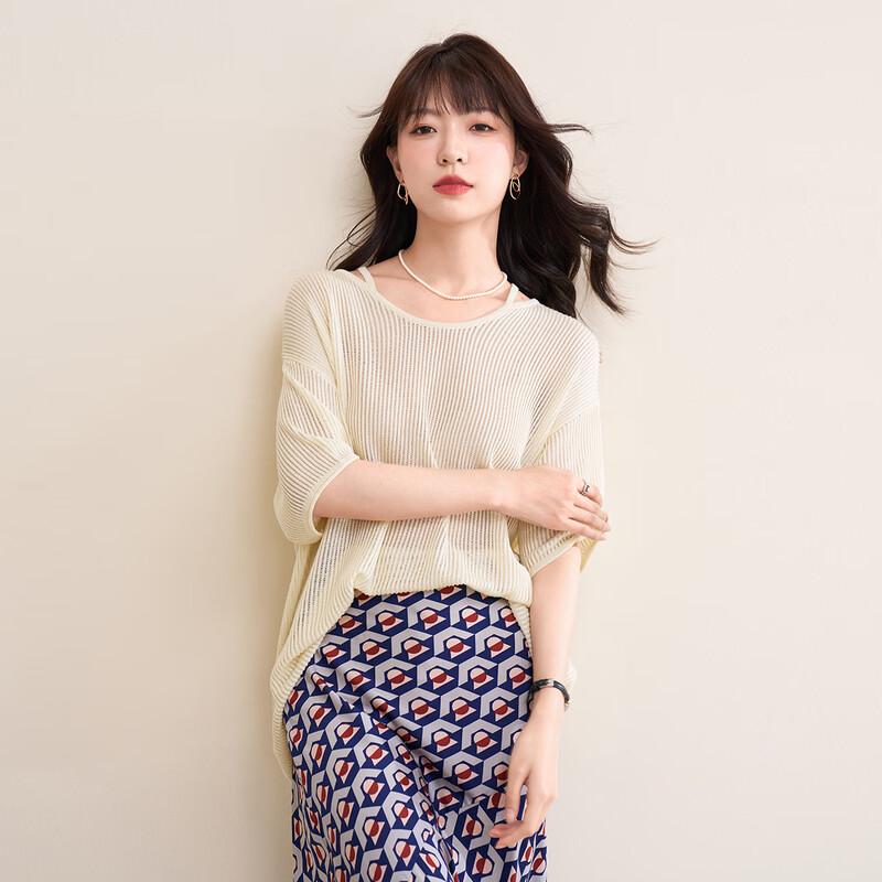 Mokana Women's Urban Casual Short Sleeve Knit Top