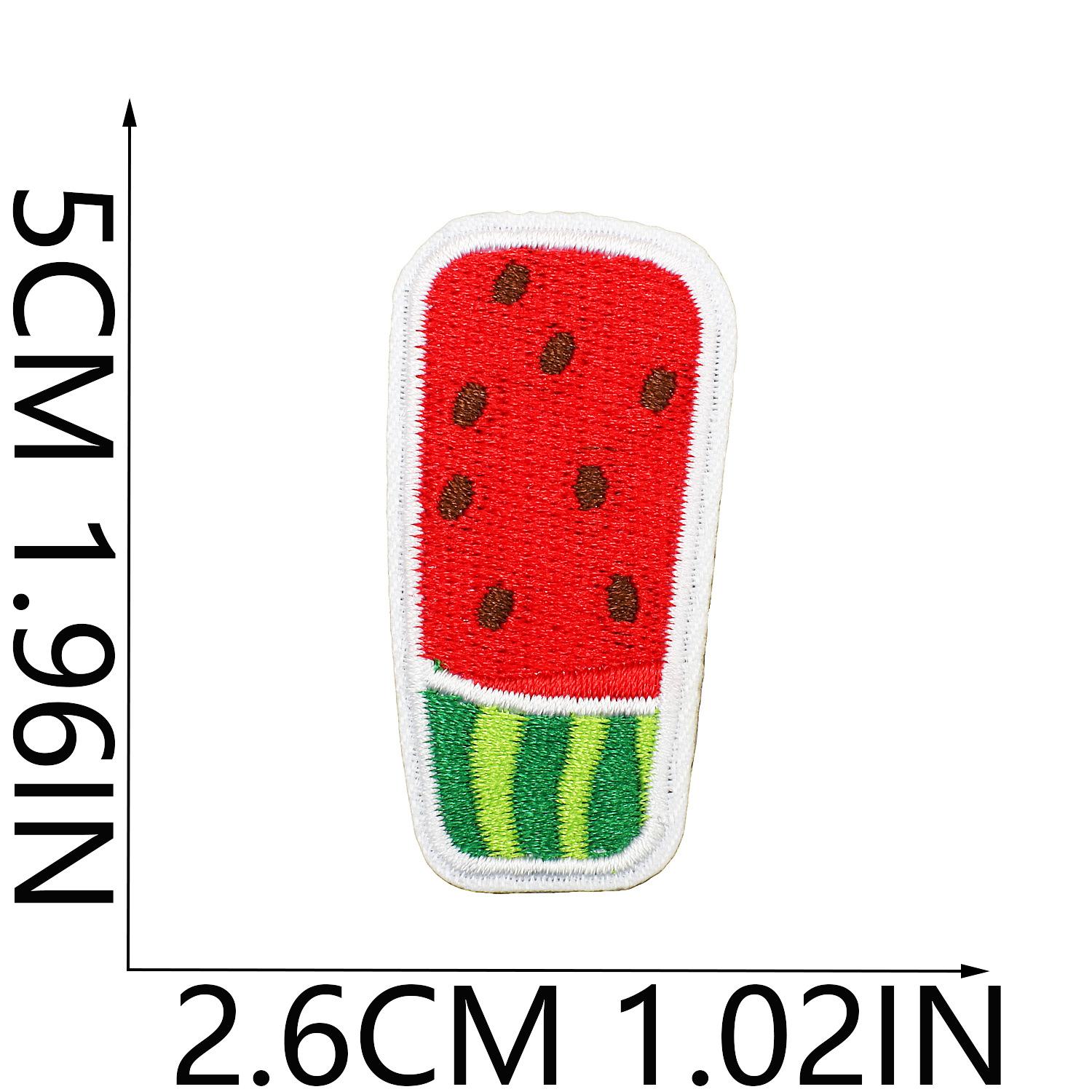 

Watermelon Letter Embroidery Cloth Sticker 26 English Letters Heat Transfer Patch Sticker Clothes Bag Decoration Stamp Boy Ironing I_3 pieces