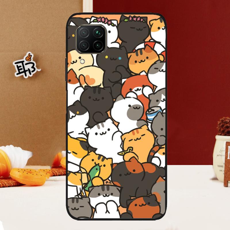 Cute Cartoon Cat For Huawei Nova 12s 12i 7i 8i 11i 11 9 10 SE Y60 Y61 Y70 Y72 Y73 Y90 Y91 P30 P40 Lite Case