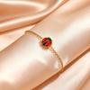 Cute Red Ladybug Charm Bracelets for Women Girls, Stainless Steel Animal Pendant Bracelets, Fashion Jewelry for Party Gift
