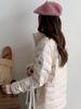 Sweet Style Lightweight White Duck Down Jacket for Women - Winter 2026, Short, Ribbed Sport Inner Lining, Stand Collar.