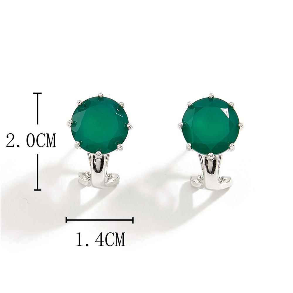 Bolaijewelry Grün achat natürliche edelstein neue ohrringe Mode licht luxus edlen schmuck frauen jahrestag täglichen verschleiß