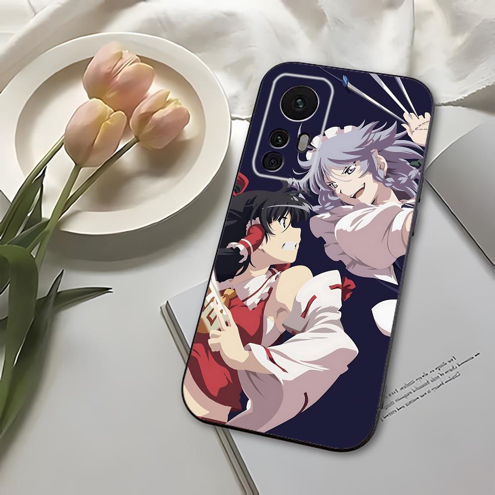 Game T-Touhou P-Project Phone Case For Xiaomi 11 Redmi Note 11 5G 8T 9A 9 10T Note8Pro Note9 12SUltra Black Case