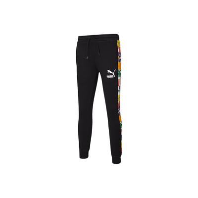 Printed Drawstring Joggers Men Bottoms Black 531291-01