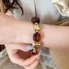 Europe American Style Beads Acrylic Bangle Smudging Retro Hand Ring Irregular Bracelet  Gift