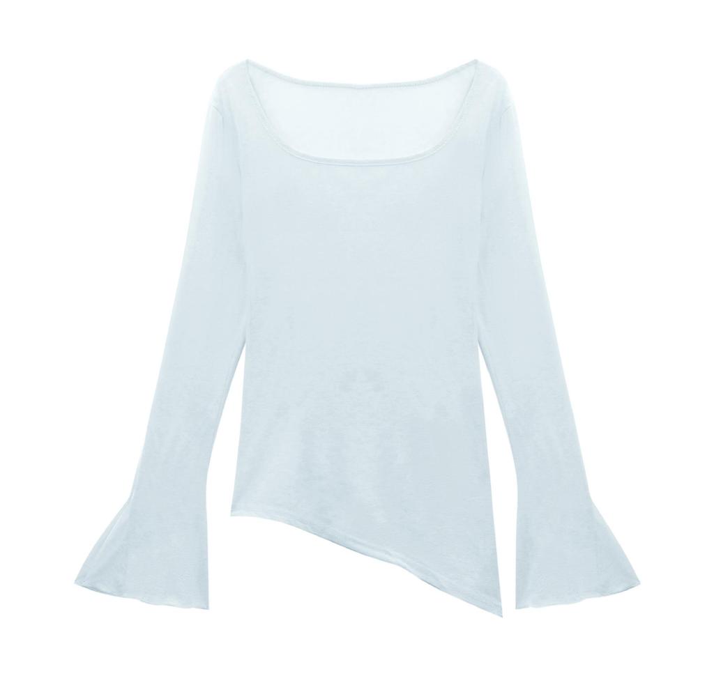 2025 Summer Sexy Pure Desire Long Sleeve Sun Protection Irregular Cardigan T-shirt for Women