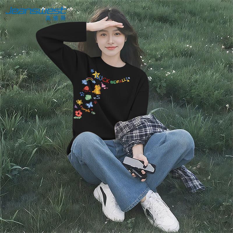 Jeanswest Women s 2026 Spring Pure Cotton Long-Sleeve T-Shirt XL