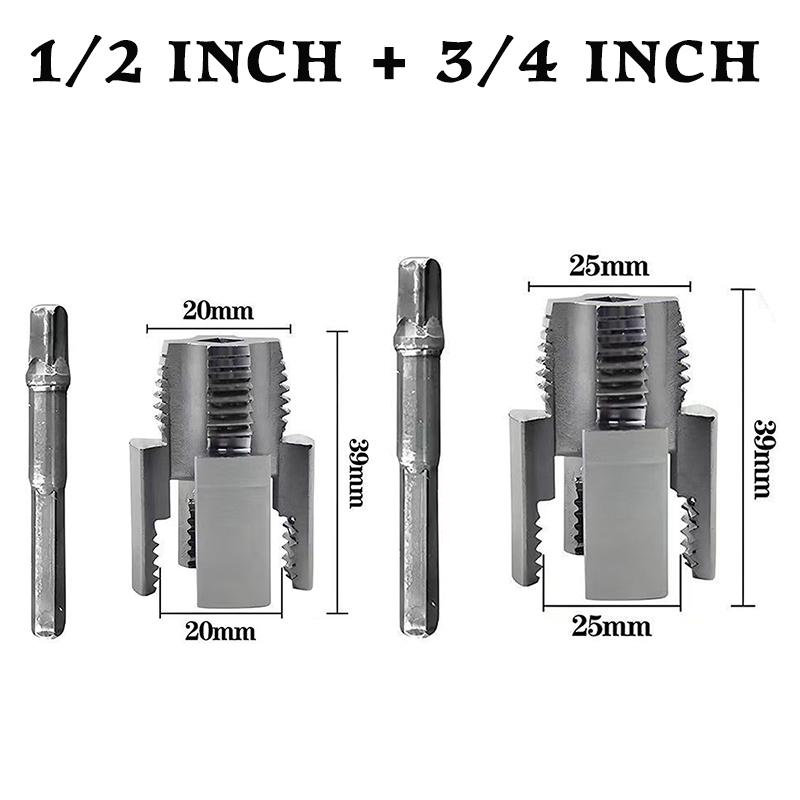 Pipe Thread Cutting Tool Integrated Internal External Pipe Threading Tool Electric Drill Compatible PVC Pipe Threader Kit