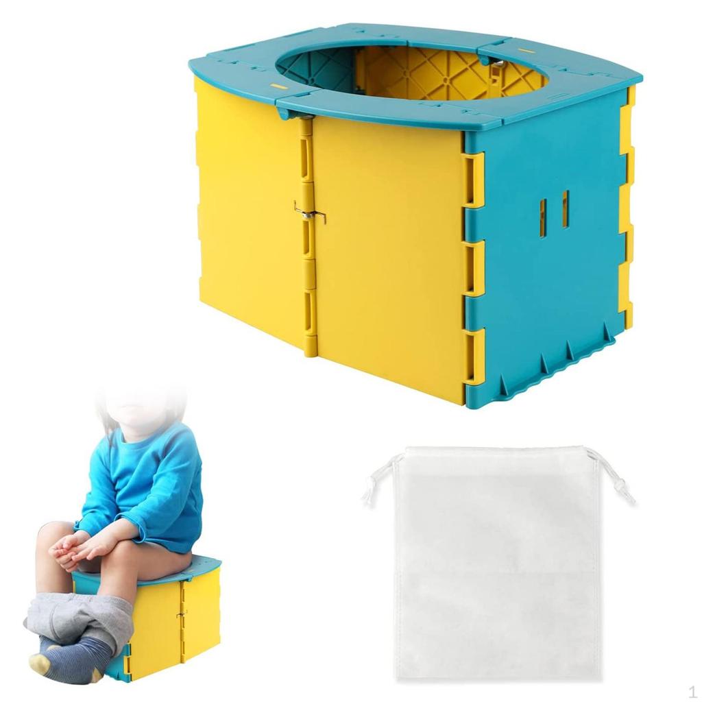 Camping Toilet, Bucket Toilet Portable Folding for Outdoor Trip