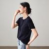 SOFSIL 2026 Spring Loose Colorblock Crew Neck Short Sleeve T-Shirt
