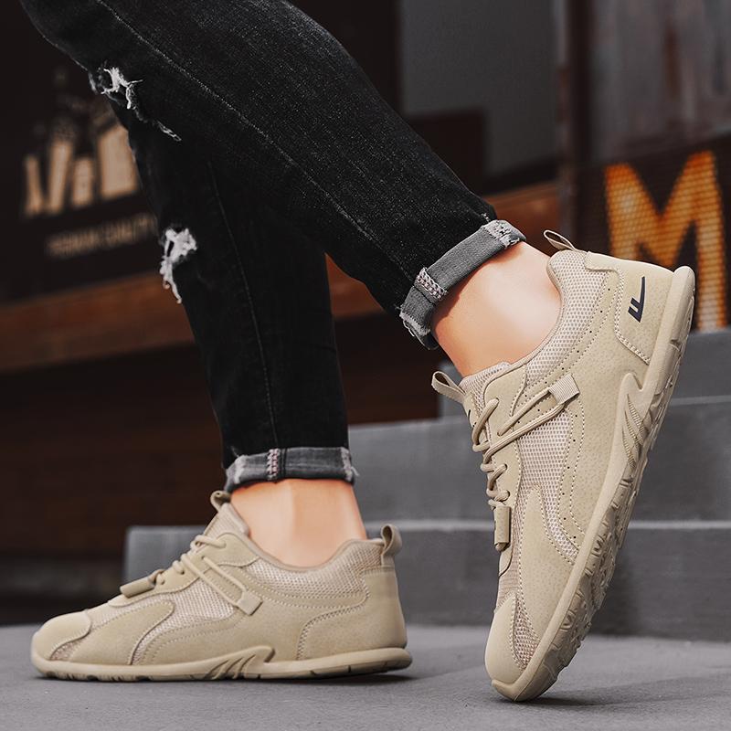 Warrior Casual Commuting Fashion Simple Trendy Versatile Slip-Resistant Durable Breathable Low-Top Lifestyle Shoes Men sneaker Khaki WXY(S)-4944N02