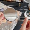 2X/5X/10X Magnification Foldable Mirror Double-Sided Portable Mirror 360° Rotation Handheld Mirror Table Standing Makeup Tool