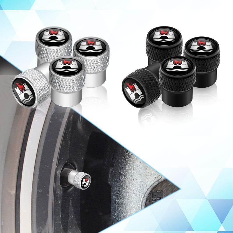 W1224Pcs Car Wolfsburg Badge Wheel Tires Valve Caps Tyre Valve Stem Covers For VW Volkswagen Touareg Tiguan Golf MK4 MK5 MK6 MK7