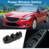Power Window Switch No.GS1E66350 9+12pin Front Left Driver Side Window Control Switch for Mazda 6 2007-2013 Black